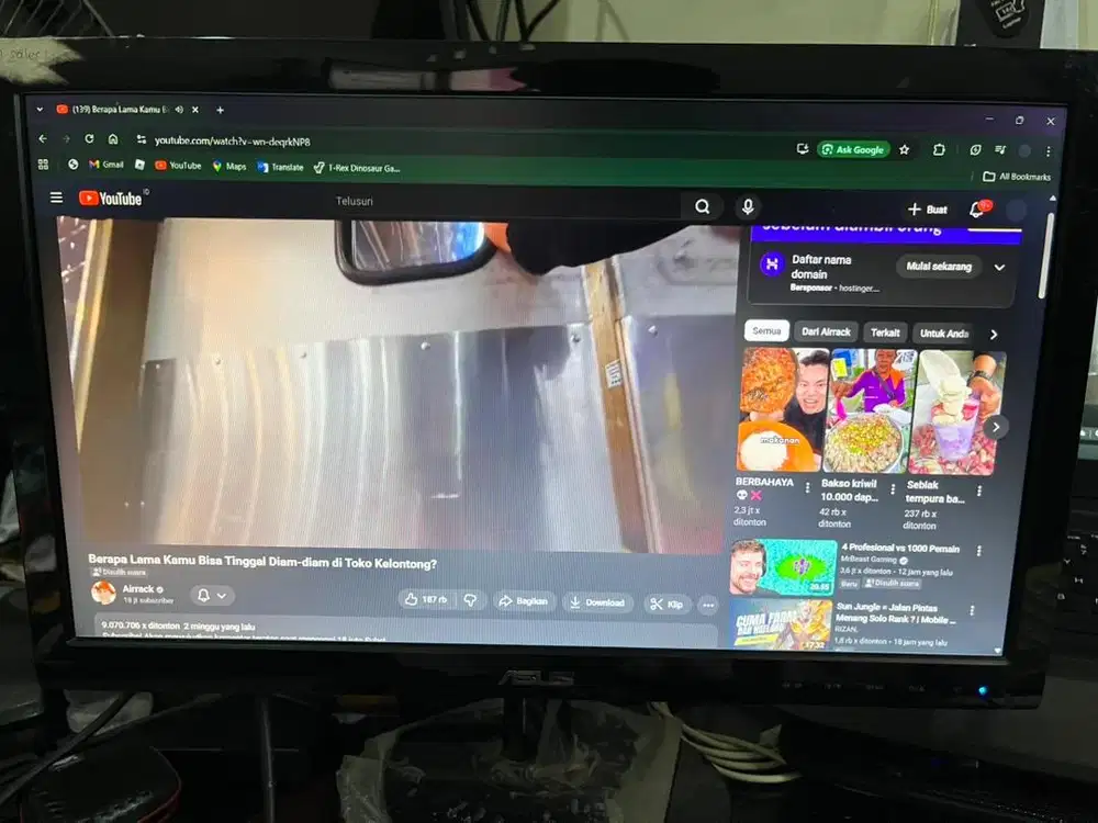 Monitor Asus 60Hz Baca Deskrispsi