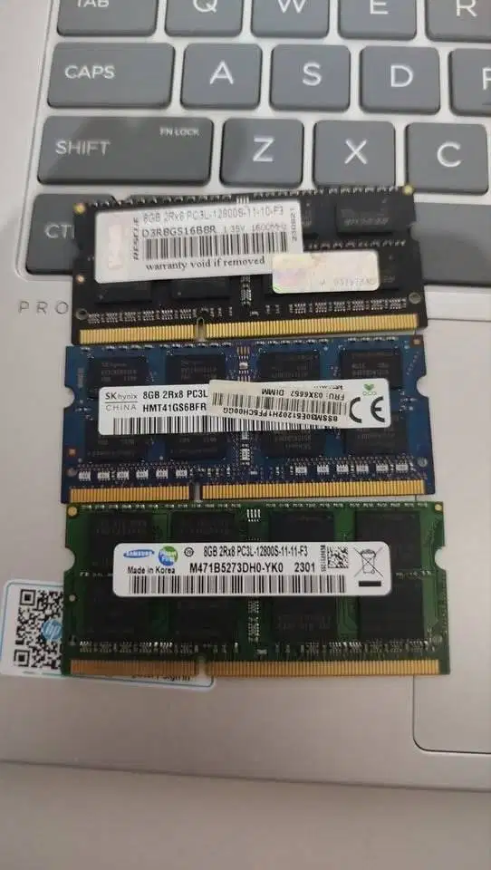 Memory laptop sodimm ram DDR PC3L 8 Gb