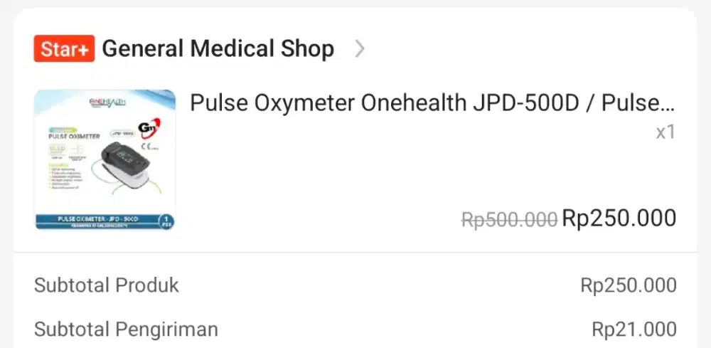 Pulse Oxymeter alat denyut nadi