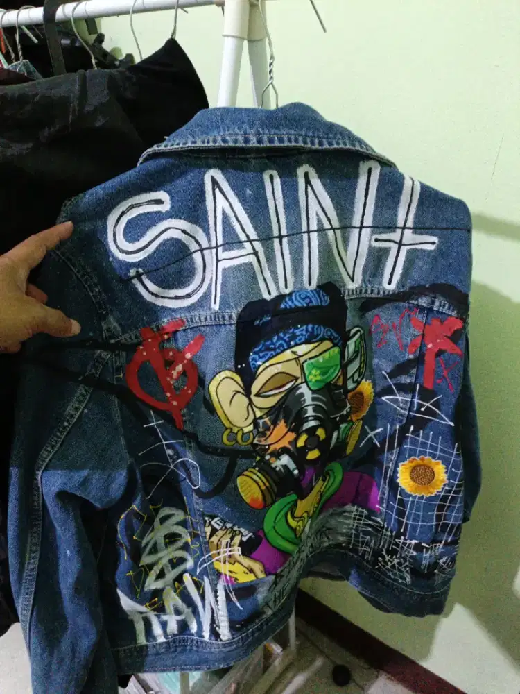Jaket denim painting