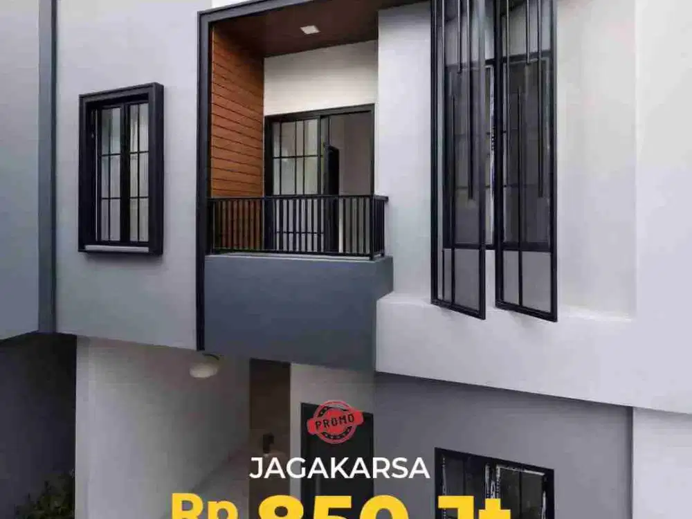 FOR SALE MODERN KONTEMPORER 2,5 LANTAI + ROOFTOP LAST UNIT DI JAGAKARSA JAKARTA SELATAN TERMURAH DI KELASNYA