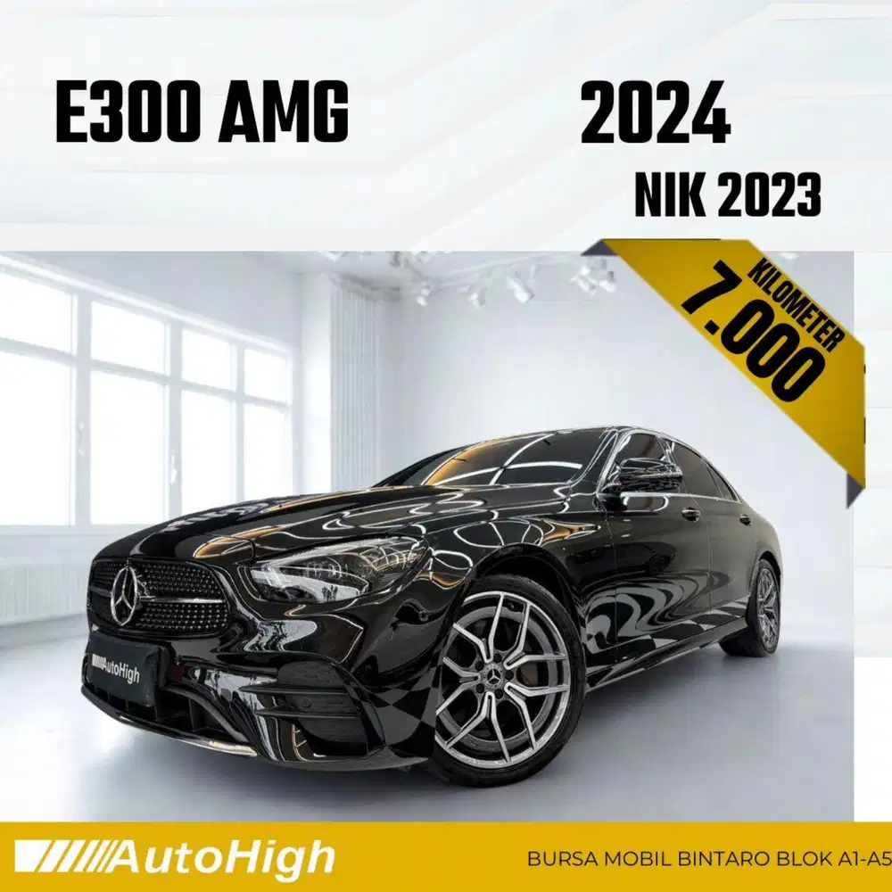DP10% [Km7.000] E300 AMG 2023 Black Reg 2024 #AUTOHIGH
