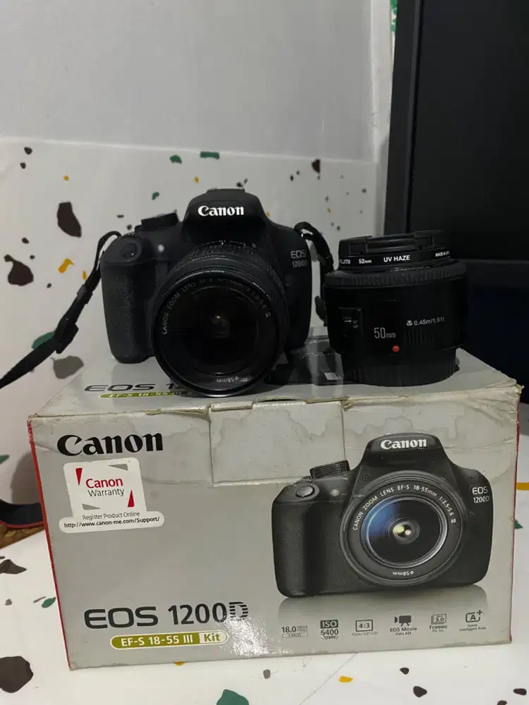 Canon 1200D + Lensa Yongnuo 50mm f/1.8 (Second) Fullset Bokeh