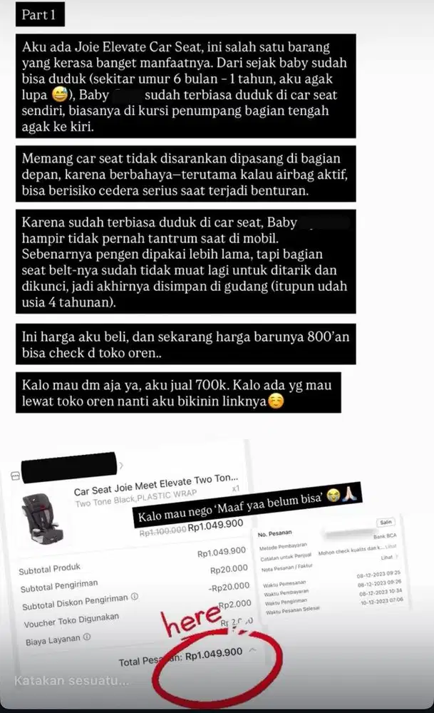 Carseat Babby Elevate