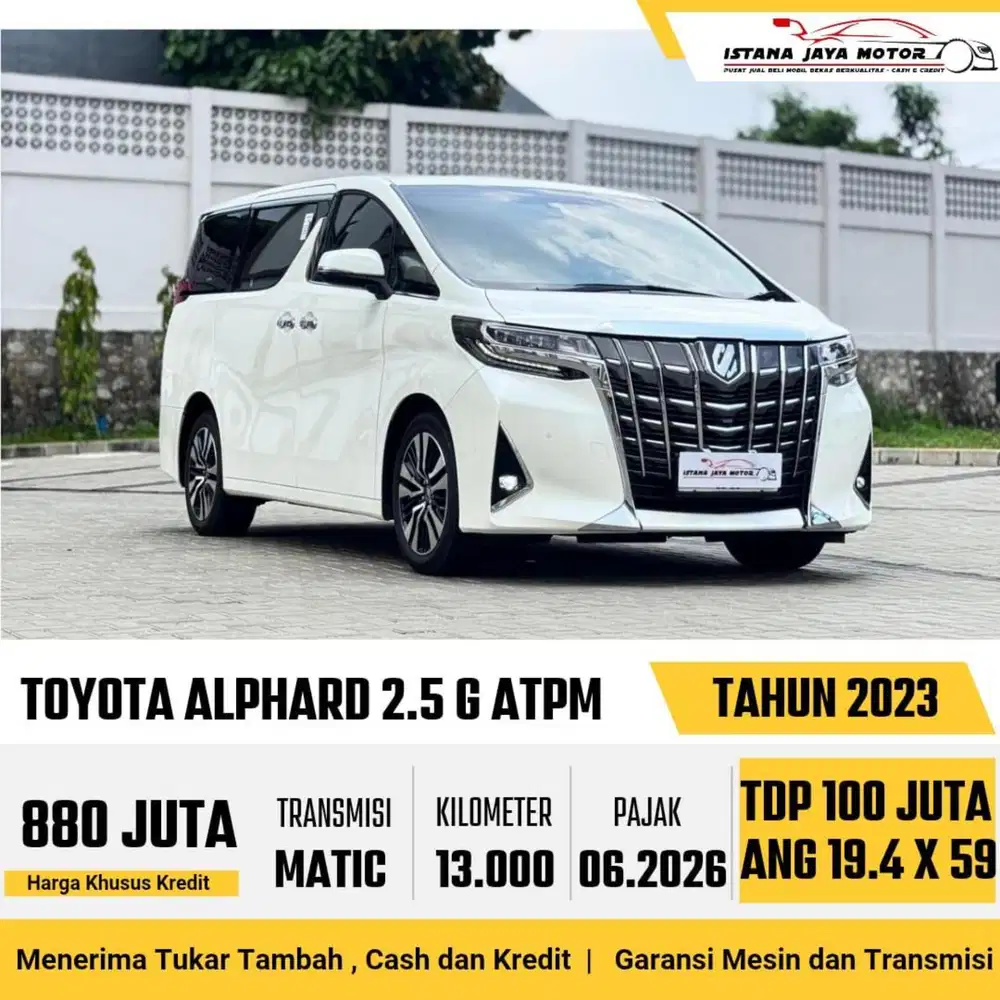TOYOTA ALPHARD G 2.5 AT ATPM 2023
