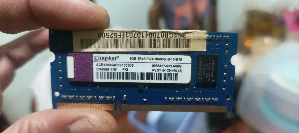 Memory RAM Sodim Laptop Notebook Netbook 1GB PC3 10600 S DDR3 Kingston