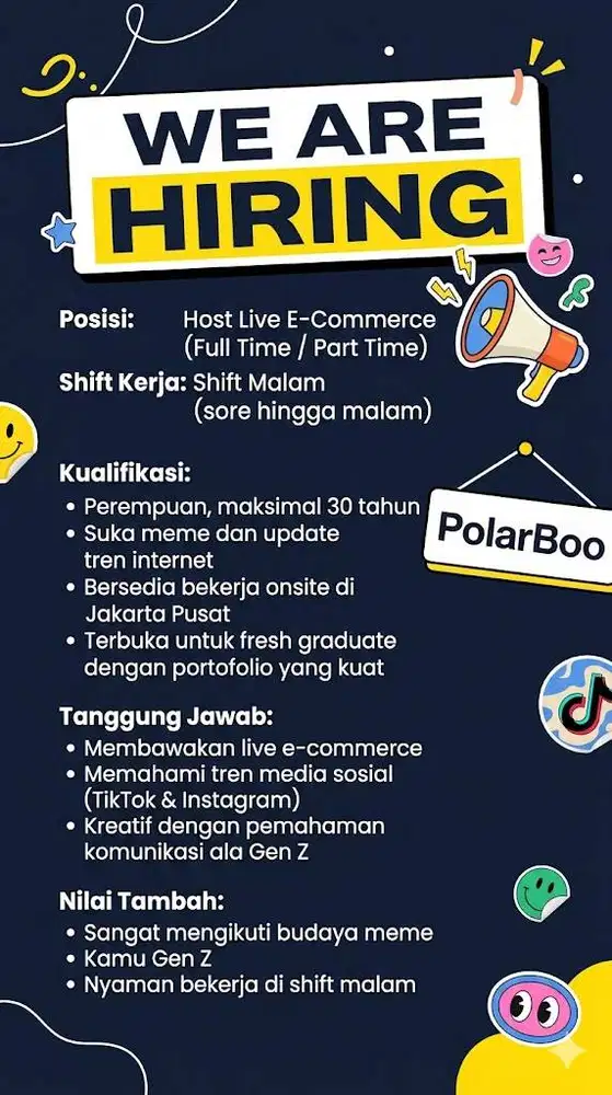 [ SHIFT MALAM ] LOKER HOST LIVE POLARBOO FASHION KIDS