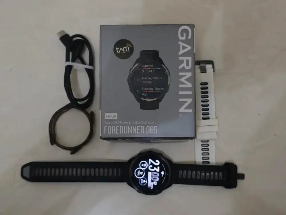 Garmin Forerunner 965 Black - Fullset Like New | Kondisi Second Baik