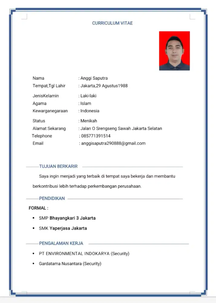 Mencari Pekerjaan Security