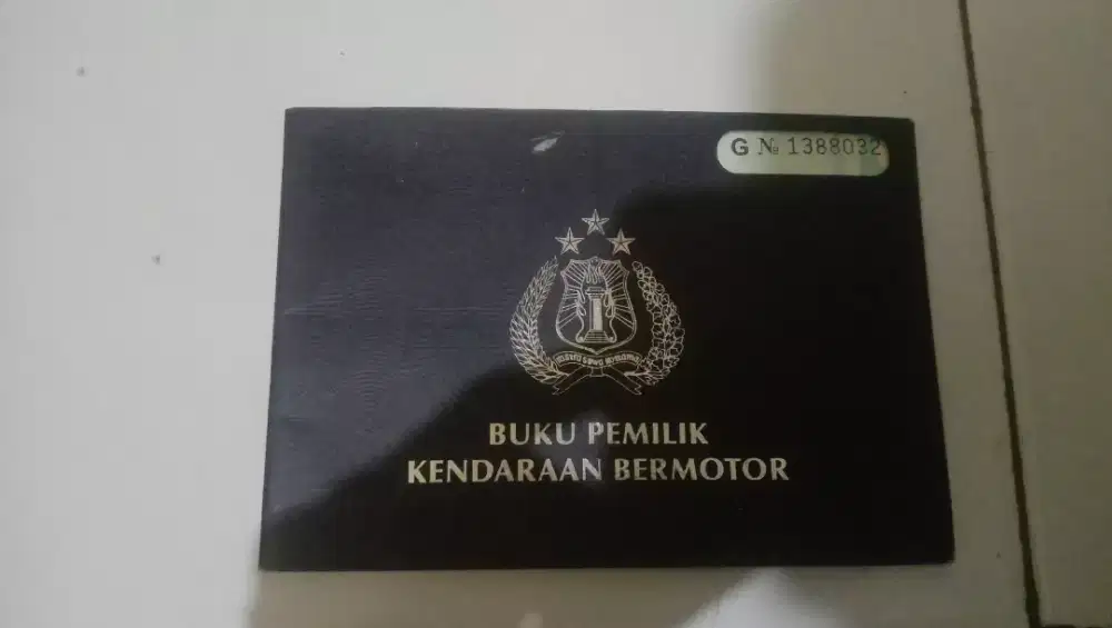 Bpkb suzuki Thunder 2009