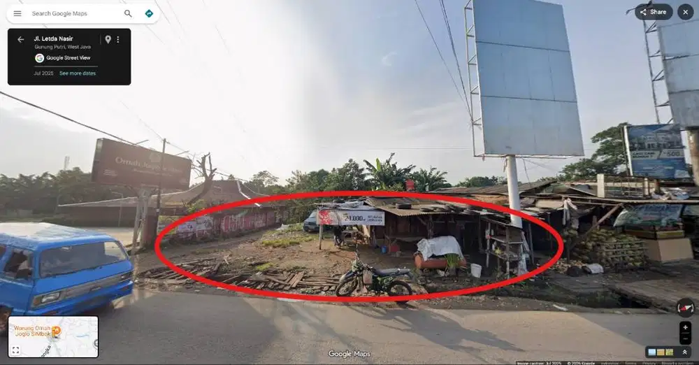 TANAH HOOK SANGAT STRATEGIS PINGGIR JALAN DEKAT TOL CIMANGGIS