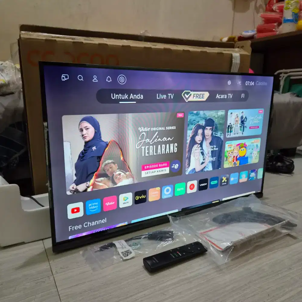 SMART TV COOCA 32S3U Plus 2K Display Lengkap Bagus