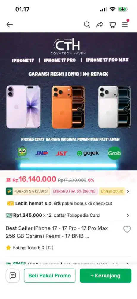 iPhone 17 Basic 17 Pro Max 256 GB New