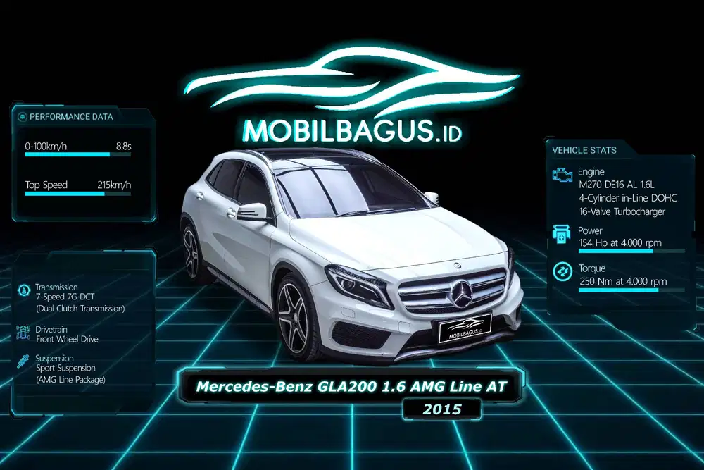 [VERYLOW KM!!!] Mercy GLA200 1.6 AMG Metik 2015 NoPol Genap