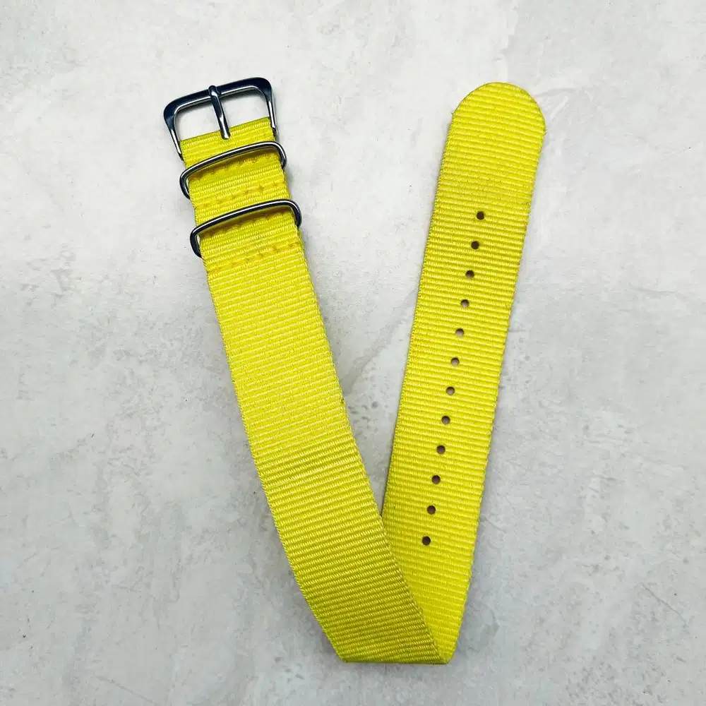 Nato Strap Tali Jam Solo Nato Nilon Kanvas Bright Yellow Kuning Kenari