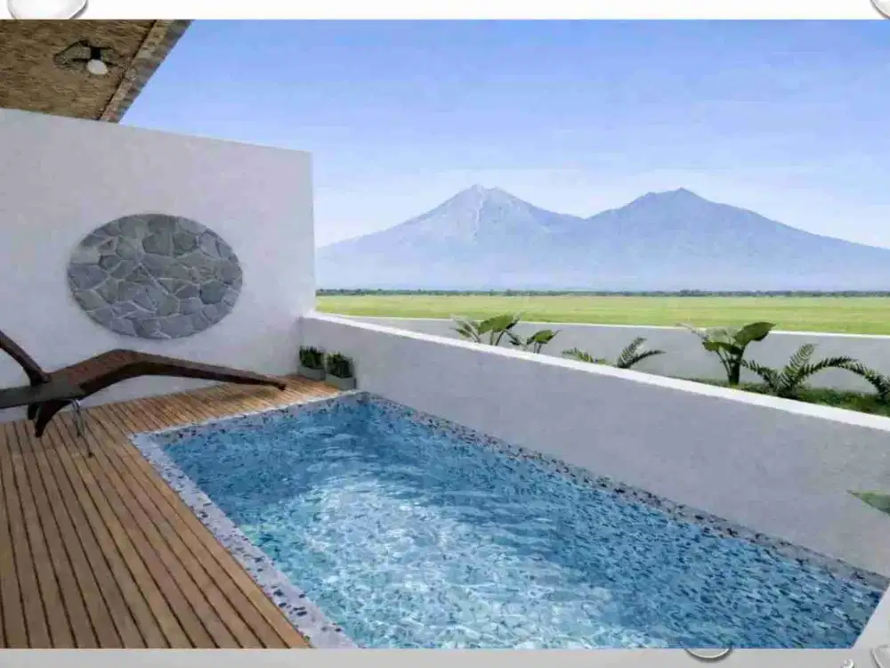 VILLA VIEW GUNUNG MERAPI DAN MERBABU DEKAT AMANJIWO BOROBUDUR