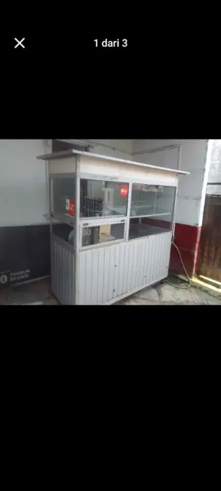 Gerobak stainless kaca