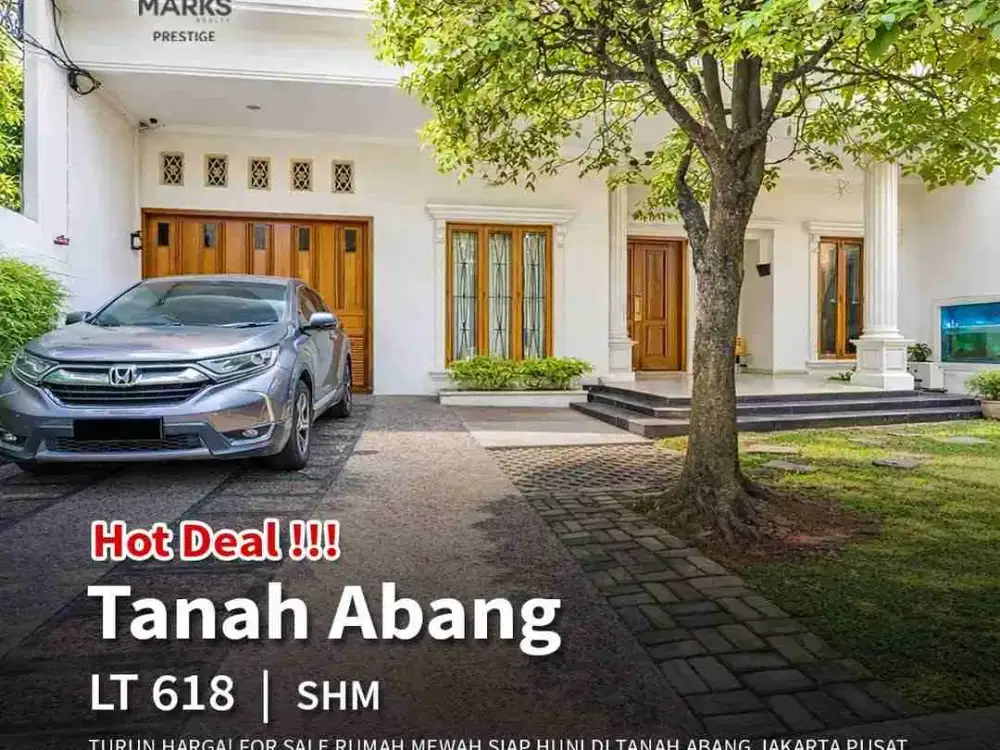 RUMAH MEWAH TANAH ABANG – HARGA TURUN SIGNIFIKAN! 

Tanah Abang, Jakarta Pusat

Luas Tanah: 585 m² (SHM)
Luas Bangunan: 618 m²
Dimensi:

Depan: 15 m x 40 m
Belakang: 16 m (ngantong)

Spesifikasi:
• 5 Kamar Tidur
• 3 Kamar Mandi
• Listrik 10.500 Watt
• 5 U