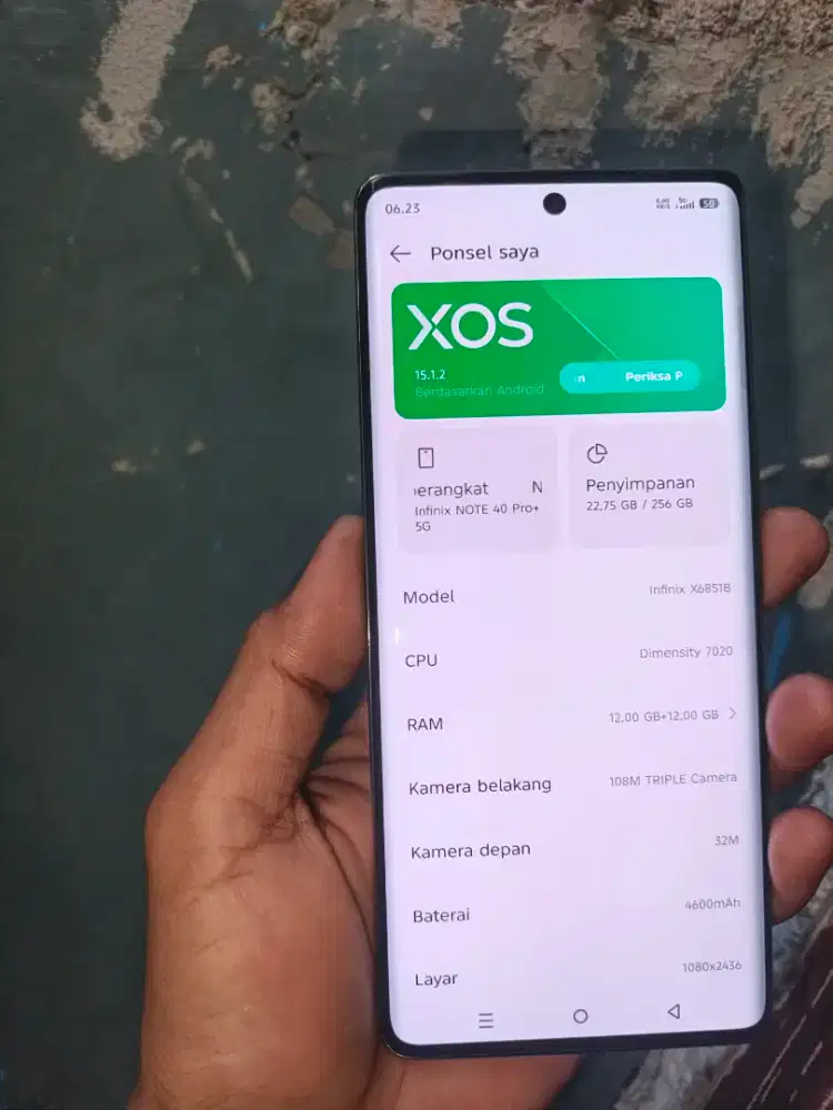 infinix note 40pro plus 5g ram 12+12/256gb