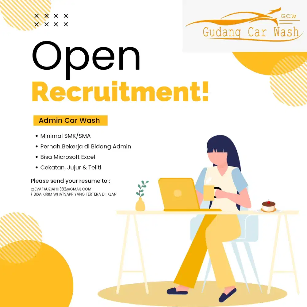 DI BUTUHKAN SEGERA ADMIN CAR WASH