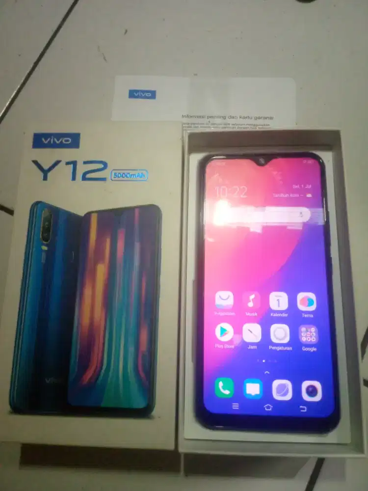 Vivo y12 ram 3gb/32gb mulus ORI segel lengkap