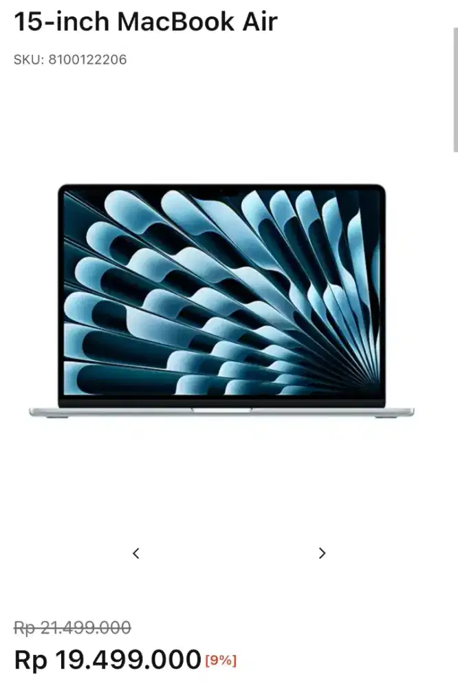 MACBOOK AIR 15-INCH ( IBOX BINTARO XCHANGE MAII 2 )