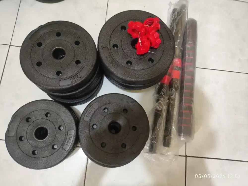 Dumbbell barbell set 30kg pvc