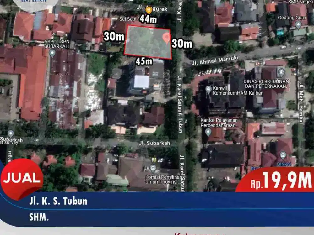 Tanah Strategis Tepi Jalan