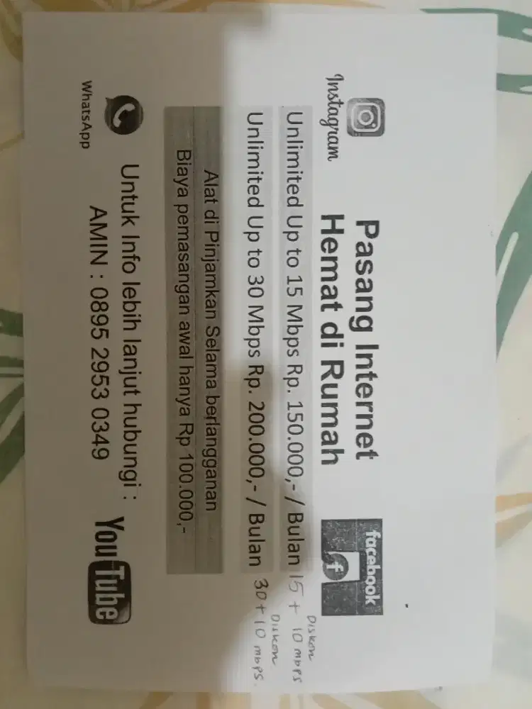 pasang internet hemat dirumah