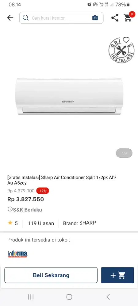 PROMO KREDIT SHARP AC 1/2 PK