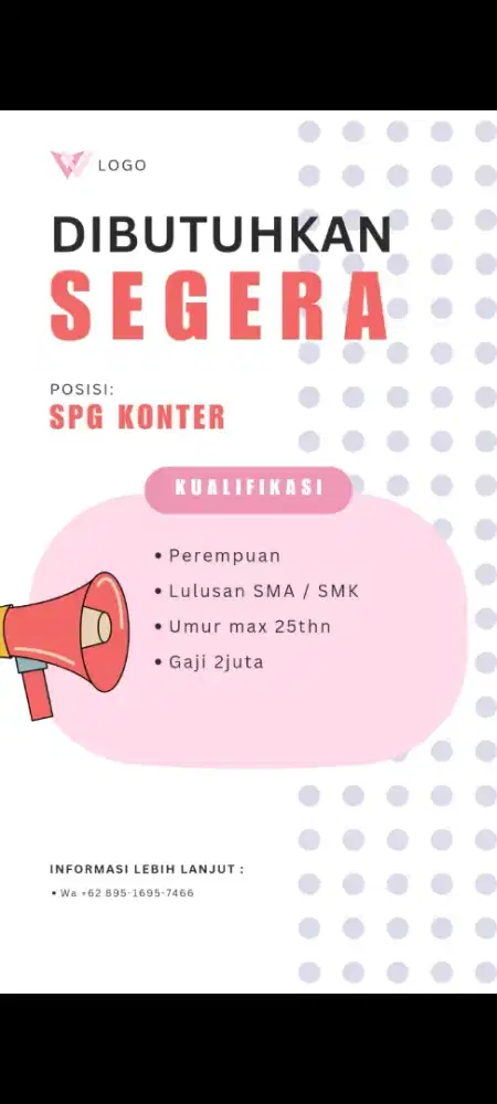 LOWONGAN SPG KONTER