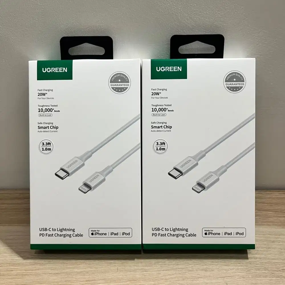 Kabel Charger / Data iPhone UGREEN USB C to Lightning PD Fast Charging