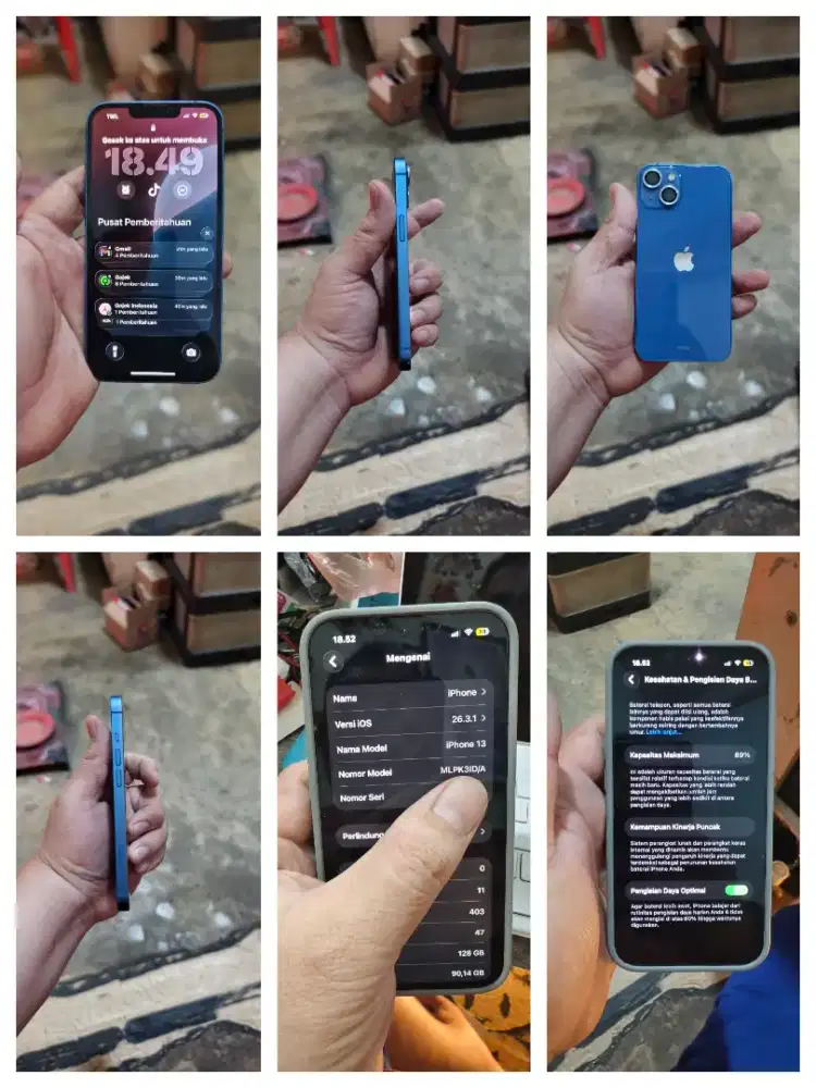 iPhone 13 penyimpanan 128gb resmi indonesia MLPK3ID/A