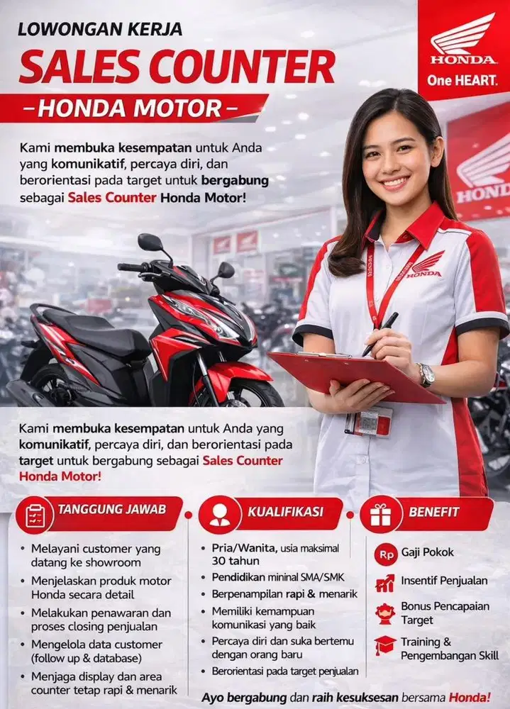 Dibutuhkan Segera Sales Counter