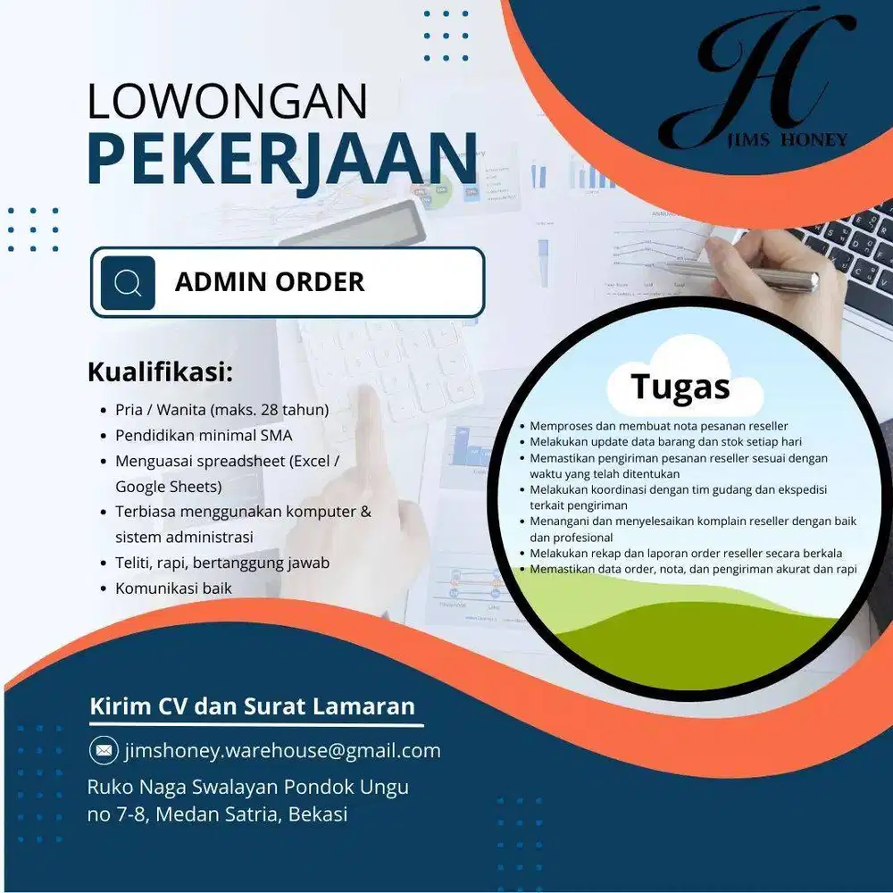 WE’RE HIRING – ADMIN ORDER WAREHOUSE