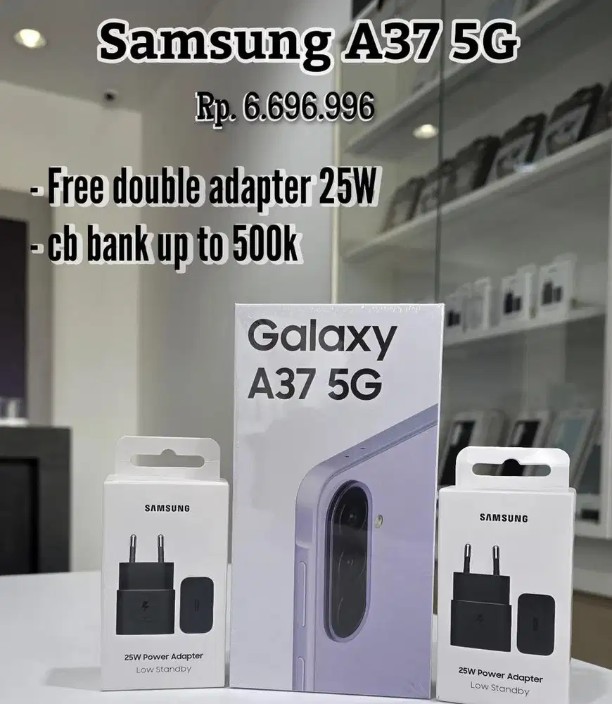 Promo samsung A37 free segalanya, cicilan 300rb an aja