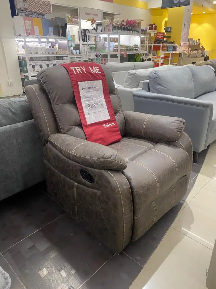 Sofa Tecliner 1 Seater Brown