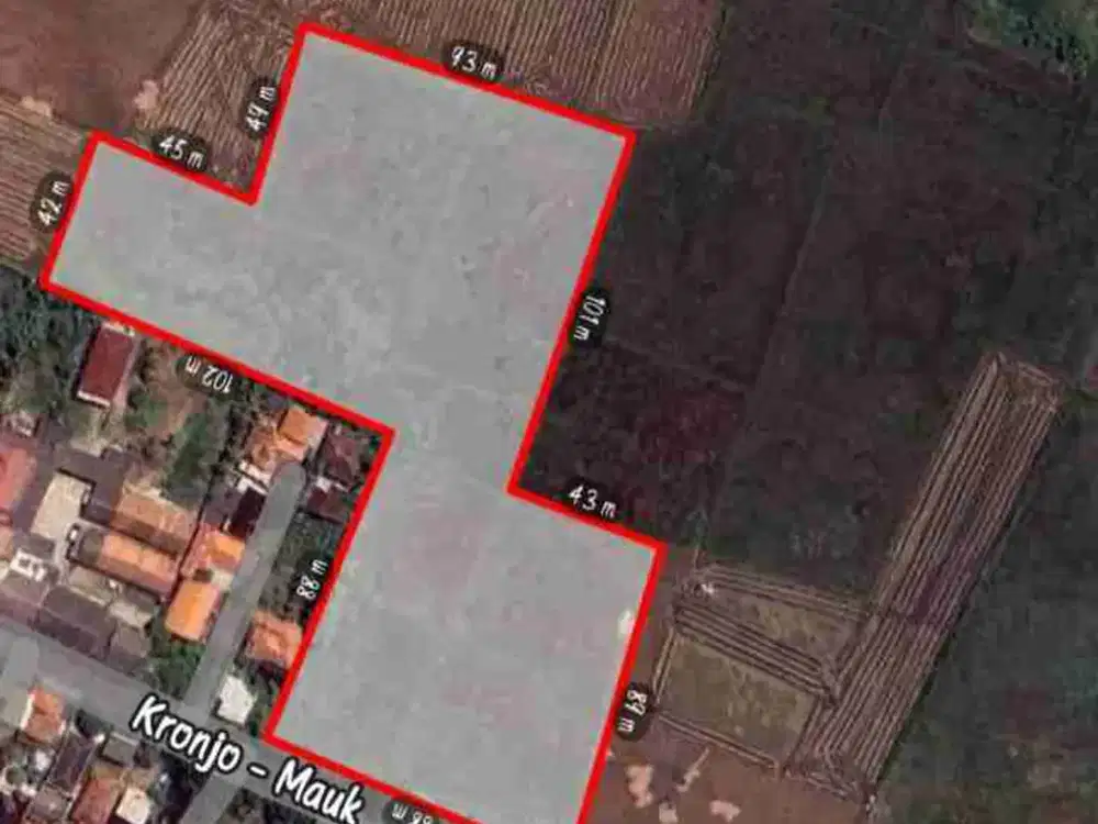 Dijual Lahan 1.8 Ha di Pinggir Jalan Raya Ir. Sutami (Kronjo-Mauk) Tangerang