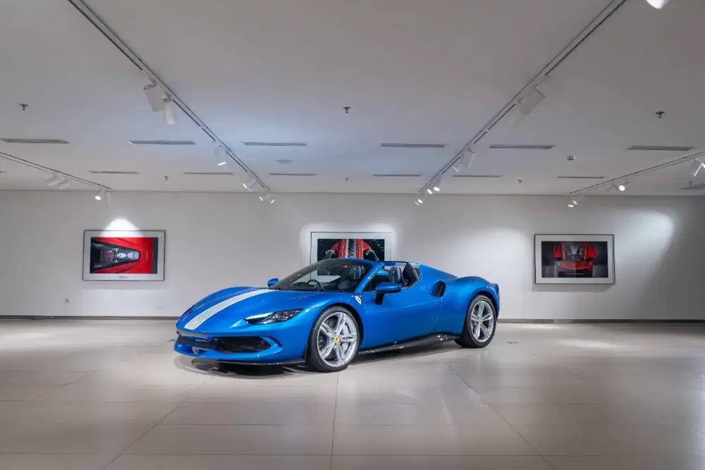 2024 Ferrari 296 GTS Blu Corsa ATPM On the Road