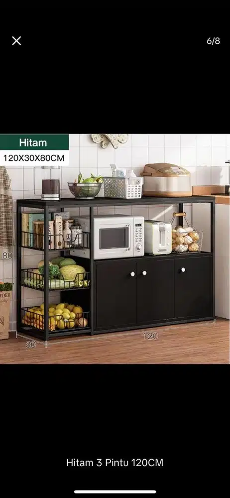 Etife rak dapur/meja dapur/meja kompor 2 tungku/lemari dapur/rak oven