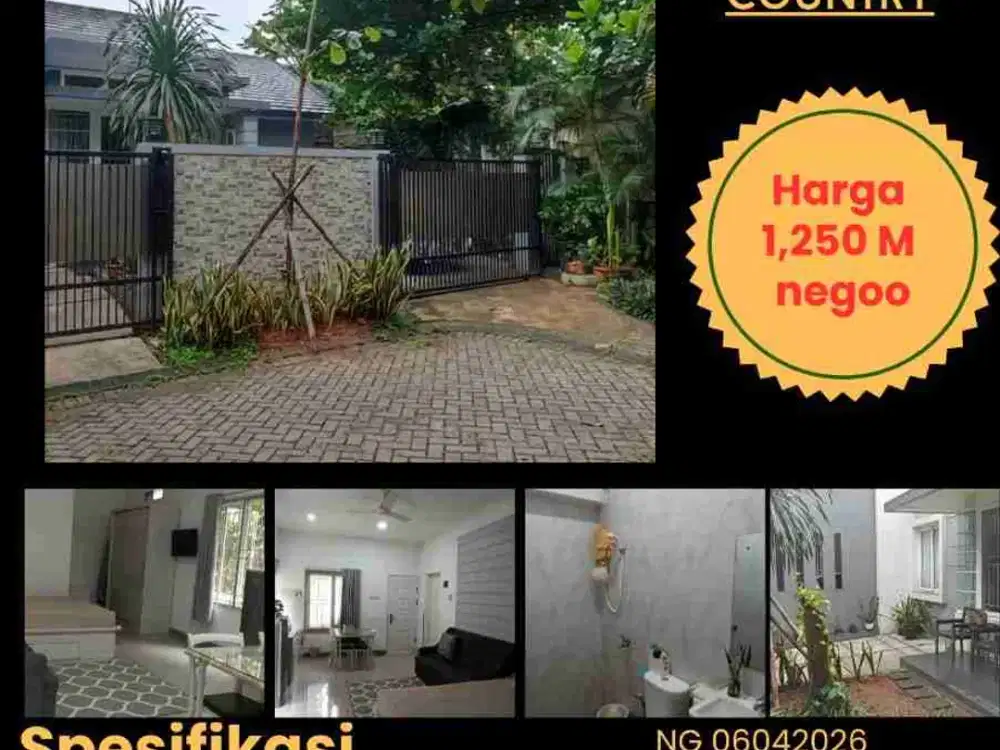 RUMAH RAPI SIAP HUNI DIJUAL DI CIBUBUR COUNTRY