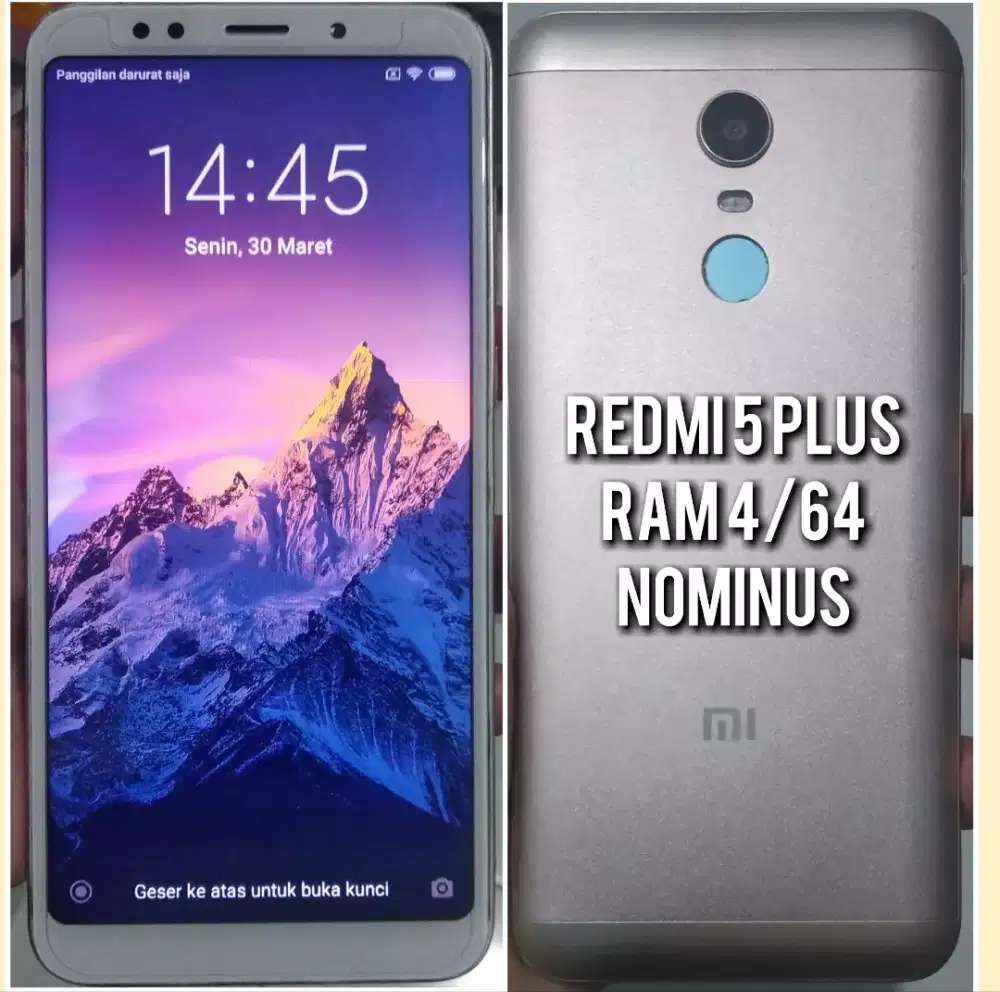 Redmi 5 plus ram 4/64 mulus batre awet kamera ok cod kranji bekasi