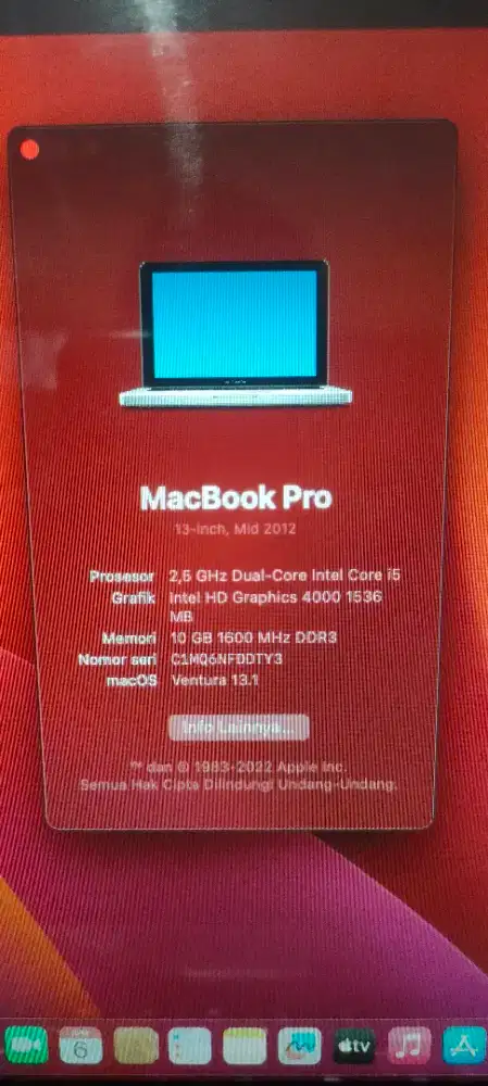 Macbook Pro 2012 13inch