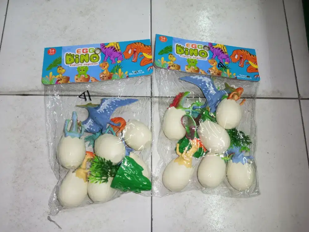 Mainan Anak Telur dino karet