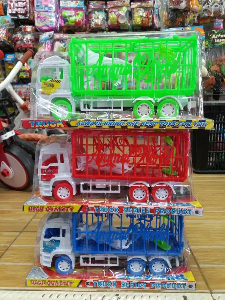 mainan anak truck hewan