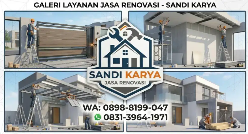 Jasa Tukang Bangunan Bergaransi - Free Survey & RAB Transparan