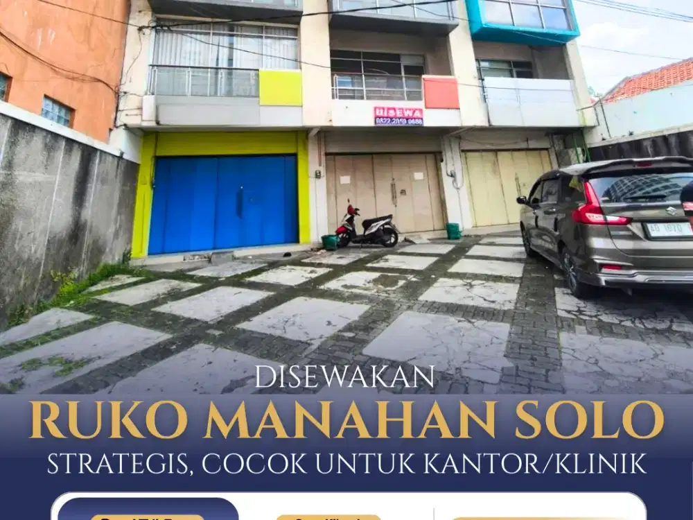 Disewakan Ruko Strategis Manahan Solo