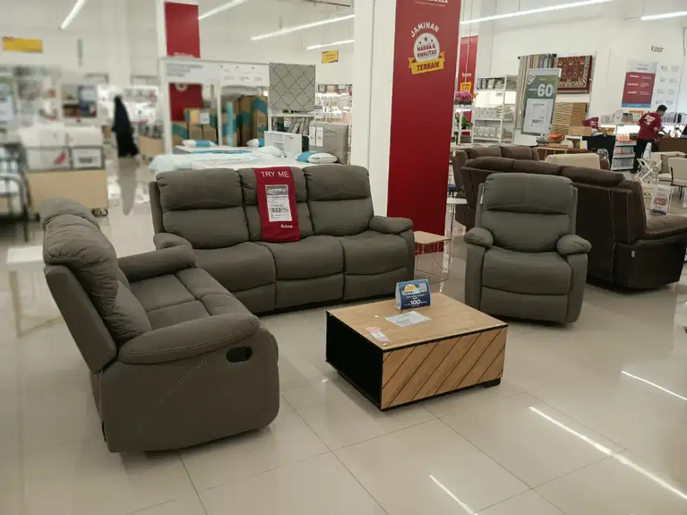 Obral sofa set recliner cicilan bunga 0%