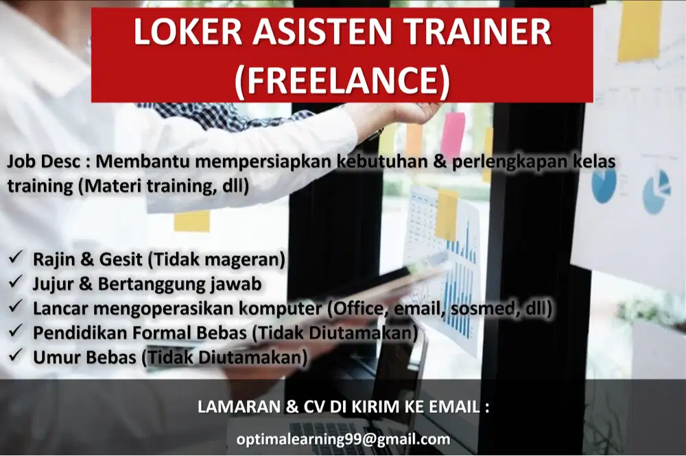 Loker Freelance Asisten Trainer Untuk Event Training / Pelatihan