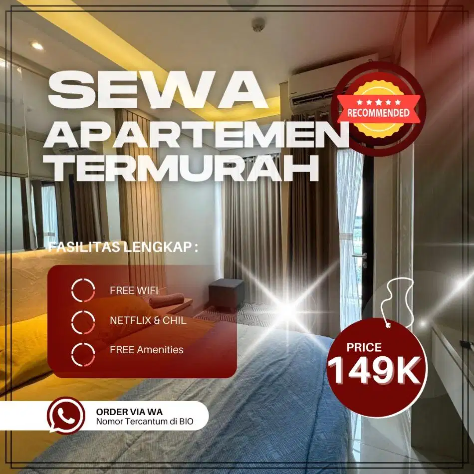Sewa apartemen Transit/Harian Green Pramuka Jakarta Pusat Termurah